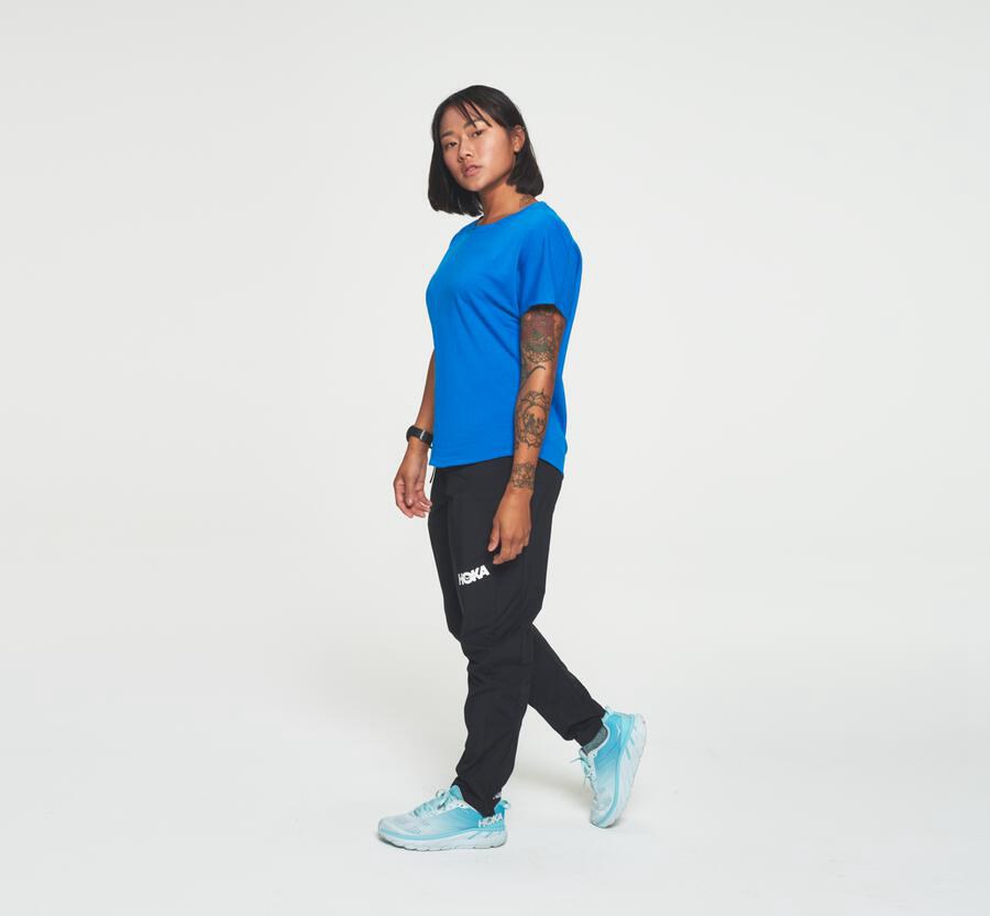 Hoka One One Lifestyle - Women Tee - Blue,Australia UAP-840269